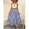 imageANRABESS Womens Summer Boho Flowy Swing Tiered ALine Maxi Skirt 2025 Fashion Trendy Elastic Waist Pleated Long Beach DressFloral Lily