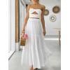 imageANRABESS Womens Summer Boho Flowy Swing Tiered ALine Maxi Skirt 2025 Fashion Trendy Elastic Waist Pleated Long Beach DressWhite