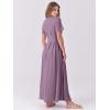 imageANRABESS Womens Summer Casual Dress Short Sleeve Crewneck Pleated Waisted Swing Flowy 2025 A Line Beach Maxi Long DressesPurple