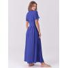 imageANRABESS Womens Summer Casual Dress Short Sleeve Crewneck Pleated Waisted Swing Flowy 2025 A Line Beach Maxi Long DressesRoyal Blue