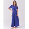 imageANRABESS Womens Summer Casual Dress Short Sleeve Crewneck Pleated Waisted Swing Flowy 2025 A Line Beach Maxi Long DressesRoyal Blue