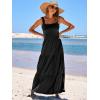 imageANRABESS Womens Summer Casual Long Maxi Beach Vacation Dresses Sleeveless Square Neck Flowy Tiered Sun Dress with PocketsBlack