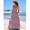 imageANRABESS Womens Summer Casual Long Maxi Beach Vacation Dresses Sleeveless Square Neck Flowy Tiered Sun Dress with PocketsBlack Pink Floral