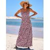 imageANRABESS Womens Summer Casual Long Maxi Beach Vacation Dresses Sleeveless Square Neck Flowy Tiered Sun Dress with PocketsBlack Pink Floral