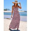 imageANRABESS Womens Summer Casual Long Maxi Beach Vacation Dresses Sleeveless Square Neck Flowy Tiered Sun Dress with PocketsBlack Pink Floral