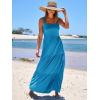 imageANRABESS Womens Summer Casual Long Maxi Beach Vacation Dresses Sleeveless Square Neck Flowy Tiered Sun Dress with PocketsBlue
