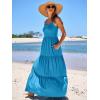 imageANRABESS Womens Summer Casual Long Maxi Beach Vacation Dresses Sleeveless Square Neck Flowy Tiered Sun Dress with PocketsBlue