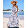 imageANRABESS Womens Summer Casual Long Maxi Beach Vacation Dresses Sleeveless Square Neck Flowy Tiered Sun Dress with PocketsBlue Orange Floral