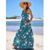 imageANRABESS Womens Summer Casual Long Maxi Beach Vacation Dresses Sleeveless Square Neck Flowy Tiered Sun Dress with PocketsBlue Yellow Floral
