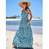 imageANRABESS Womens Summer Casual Long Maxi Beach Vacation Dresses Sleeveless Square Neck Flowy Tiered Sun Dress with PocketsBlue Yellow Green Floral