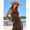 imageANRABESS Womens Summer Casual Long Maxi Beach Vacation Dresses Sleeveless Square Neck Flowy Tiered Sun Dress with PocketsCoffee