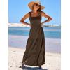 imageANRABESS Womens Summer Casual Long Maxi Beach Vacation Dresses Sleeveless Square Neck Flowy Tiered Sun Dress with PocketsCoffee