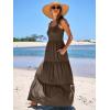 imageANRABESS Womens Summer Casual Long Maxi Beach Vacation Dresses Sleeveless Square Neck Flowy Tiered Sun Dress with PocketsCoffee