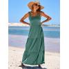 imageANRABESS Womens Summer Casual Long Maxi Beach Vacation Dresses Sleeveless Square Neck Flowy Tiered Sun Dress with PocketsGrass