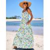 imageANRABESS Womens Summer Casual Long Maxi Beach Vacation Dresses Sleeveless Square Neck Flowy Tiered Sun Dress with PocketsGreen Purple Yellow Floral