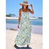 imageANRABESS Womens Summer Casual Long Maxi Beach Vacation Dresses Sleeveless Square Neck Flowy Tiered Sun Dress with PocketsGreen Purple Yellow Floral