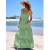 imageANRABESS Womens Summer Casual Long Maxi Beach Vacation Dresses Sleeveless Square Neck Flowy Tiered Sun Dress with PocketsGreen White Point
