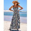 imageANRABESS Womens Summer Casual Long Maxi Beach Vacation Dresses Sleeveless Square Neck Flowy Tiered Sun Dress with PocketsNavy Blue Orange Floral