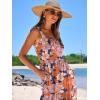 imageANRABESS Womens Summer Casual Long Maxi Beach Vacation Dresses Sleeveless Square Neck Flowy Tiered Sun Dress with PocketsNavy Blue Pink Floral