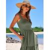 imageANRABESS Womens Summer Casual Long Maxi Beach Vacation Dresses Sleeveless Square Neck Flowy Tiered Sun Dress with PocketsOlive