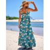 imageANRABESS Womens Summer Casual Long Maxi Beach Vacation Dresses Sleeveless Square Neck Flowy Tiered Sun Dress with PocketsOrange White Floral