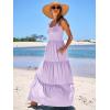 imageANRABESS Womens Summer Casual Long Maxi Beach Vacation Dresses Sleeveless Square Neck Flowy Tiered Sun Dress with PocketsPurple
