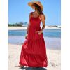 imageANRABESS Womens Summer Casual Long Maxi Beach Vacation Dresses Sleeveless Square Neck Flowy Tiered Sun Dress with PocketsRed