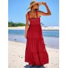 imageANRABESS Womens Summer Casual Long Maxi Beach Vacation Dresses Sleeveless Square Neck Flowy Tiered Sun Dress with PocketsRed