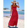 imageANRABESS Womens Summer Casual Long Maxi Beach Vacation Dresses Sleeveless Square Neck Flowy Tiered Sun Dress with PocketsRed