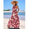 imageANRABESS Womens Summer Casual Long Maxi Beach Vacation Dresses Sleeveless Square Neck Flowy Tiered Sun Dress with PocketsRed Yellow Floral