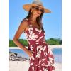 imageANRABESS Womens Summer Casual Long Maxi Beach Vacation Dresses Sleeveless Square Neck Flowy Tiered Sun Dress with PocketsRed Yellow Floral