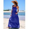 imageANRABESS Womens Summer Casual Long Maxi Beach Vacation Dresses Sleeveless Square Neck Flowy Tiered Sun Dress with PocketsRoyal Blue
