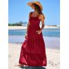 imageANRABESS Womens Summer Casual Long Maxi Beach Vacation Dresses Sleeveless Square Neck Flowy Tiered Sun Dress with PocketsWine Red