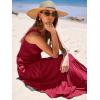 imageANRABESS Womens Summer Casual Long Maxi Beach Vacation Dresses Sleeveless Square Neck Flowy Tiered Sun Dress with PocketsWine Red