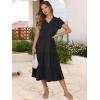imageANRABESS Womens Summer Casual Short Sleeve V Neck Midi Dresses 2025 Spring Flowy Aline Tiered T Shirts Boho Beach DressBlack