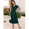 imageANRABESS Womens Summer Casual Short Sleeve V Neck Midi Dresses 2025 Spring Flowy Aline Tiered T Shirts Boho Beach DressDark Green