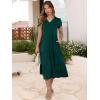 imageANRABESS Womens Summer Casual Short Sleeve V Neck Midi Dresses 2025 Spring Flowy Aline Tiered T Shirts Boho Beach DressDark Green
