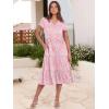 imageANRABESS Womens Summer Casual Short Sleeve V Neck Midi Dresses 2025 Spring Flowy Aline Tiered T Shirts Boho Beach DressFloral Pink