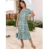 imageANRABESS Womens Summer Casual Short Sleeve V Neck Midi Dresses 2025 Spring Flowy Aline Tiered T Shirts Boho Beach DressGreen Beige Floral