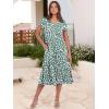 imageANRABESS Womens Summer Casual Short Sleeve V Neck Midi Dresses 2025 Spring Flowy Aline Tiered T Shirts Boho Beach DressGreen Beige Floral