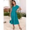 imageANRABESS Womens Summer Casual Short Sleeve V Neck Midi Dresses 2025 Spring Flowy Aline Tiered T Shirts Boho Beach DressLake Green