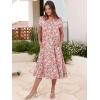 imageANRABESS Womens Summer Casual Short Sleeve V Neck Midi Dresses 2025 Spring Flowy Aline Tiered T Shirts Boho Beach DressPeach Floral