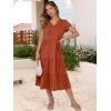imageANRABESS Womens Summer Casual Short Sleeve V Neck Midi Dresses 2025 Spring Flowy Aline Tiered T Shirts Boho Beach DressRust Red