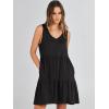imageANRABESS Womens Summer Casual Tank Dress Sleeveless V Neck T Shirt Sundress Flowy Tiered Swing Mini Beach Vacation DressesBlack