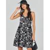 imageANRABESS Womens Summer Casual Tank Dress Sleeveless V Neck T Shirt Sundress Flowy Tiered Swing Mini Beach Vacation DressesBlack White Floral