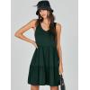 imageANRABESS Womens Summer Casual Tank Dress Sleeveless V Neck T Shirt Sundress Flowy Tiered Swing Mini Beach Vacation DressesDeep Green