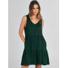 imageANRABESS Womens Summer Casual Tank Dress Sleeveless V Neck T Shirt Sundress Flowy Tiered Swing Mini Beach Vacation DressesDeep Green