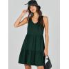 imageANRABESS Womens Summer Casual Tank Dress Sleeveless V Neck T Shirt Sundress Flowy Tiered Swing Mini Beach Vacation DressesDeep Green