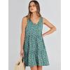 imageANRABESS Womens Summer Casual Tank Dress Sleeveless V Neck T Shirt Sundress Flowy Tiered Swing Mini Beach Vacation DressesGreen Floral