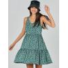imageANRABESS Womens Summer Casual Tank Dress Sleeveless V Neck T Shirt Sundress Flowy Tiered Swing Mini Beach Vacation DressesGreen Floral